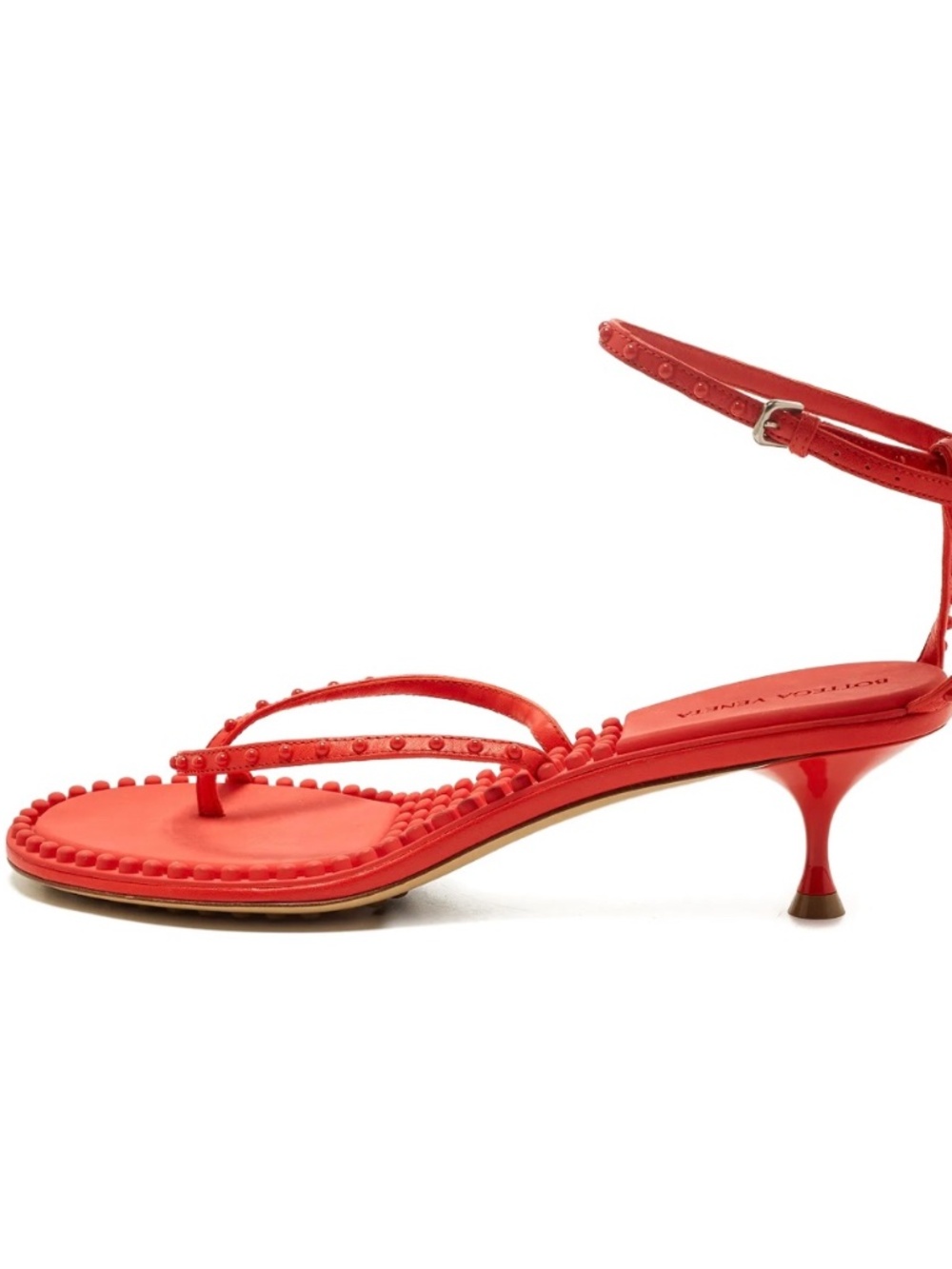 Bottega Veneta Red Heeled Sandals Size 7 Sandals NWT